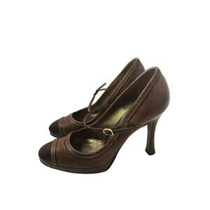 Dolce and Gabbana Mary Jane Leather Heels Size 39